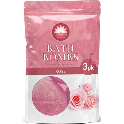 Elysium Spa Rose šumivá koule-bomba do koupele 3 x 50 g