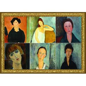 Grafika Art Puzzle - Puzzle Modigliani en collage - 1 500 piese