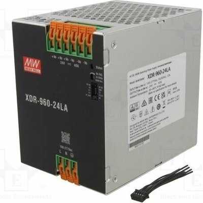MEAN WELL XDR-960-24LA Napájecí zdroj: spínaný; na lištu DIN; 960W; 24VDC; 0÷40A; OUT: 1