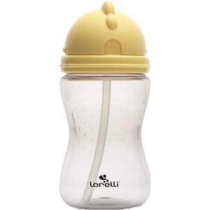 Lorelli Спортна бутилка със сламка Lorelli - 300 ml, жълта (10200960006) - baby