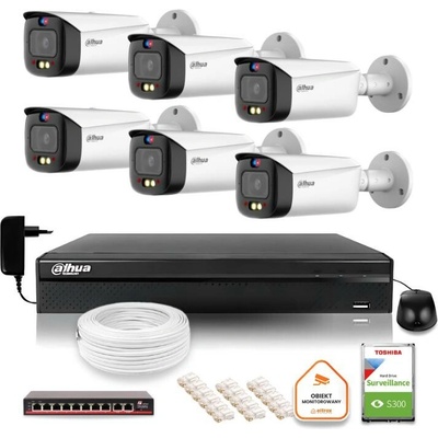 Dahua 6 kamier IPC HFW3849T1 AS PV 0280B S5 DVR