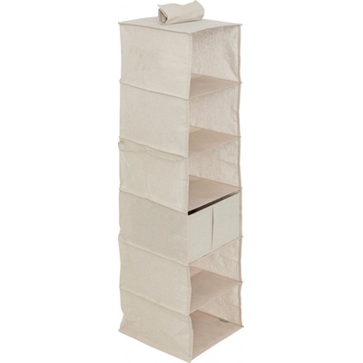 5five Závěsný organizér do šatní skříně DRESSY 6 přihrádek 30 x 30 x 127 cm