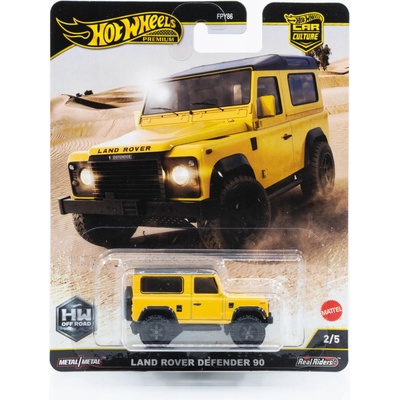 Model terénního vozu Mattel Hot Wheels Land Rover Defender 90 kovový 1:64