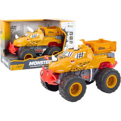 mamido Oranžové terénne auto dinosaur s trecím pohonom sklápač