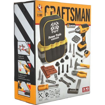 Teddies Sada nářadí s aku vrtačkou na baterie s batohem