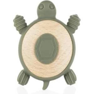 Zopa Силиконова дървена гризалка Turtle, Forest Green (ZOP086432)