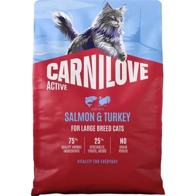 CARNILOVE Active pre mačky veľkých plemien losos a morka 2 kg