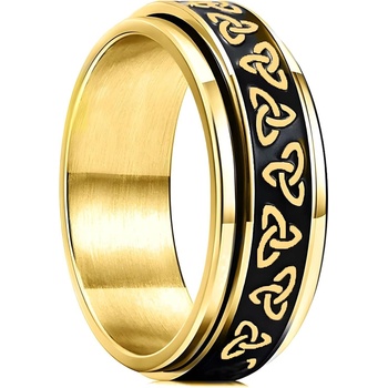 HARAHU Пръстен CE-31878 - Златен / Черен / 52mm KP31878 (CE-31878)