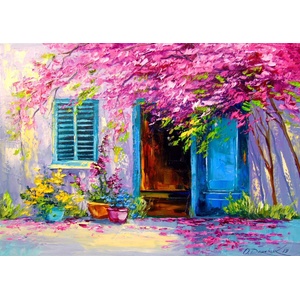 Enjoy - Puzzle Blooming Courtyard 1000 - 1 000 piese