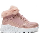 Skechers dívčí kotníkové zimní boty Uno Lite Comfurt Collar mauve
