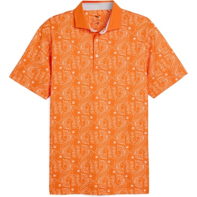 PUMA Блуза с яка Puma Men's Royal Polo Pique Short Sleeve Performance Polo Shirt - Rickie Orang