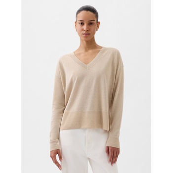 Image 1 of GAP Ленен пуловер с цепки GAP GAP | Bezhov | ЖЕНИ | XXS