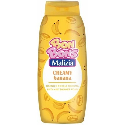 Malizia BonBons Creamy Banana dámsky sprchový gél + pena do kúpeľa 500 ml