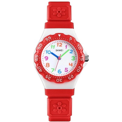 Skmei Детски часовник SKMEI Flower, Червен, Различни цветове (SKMEI-1483-KIDS-RED)