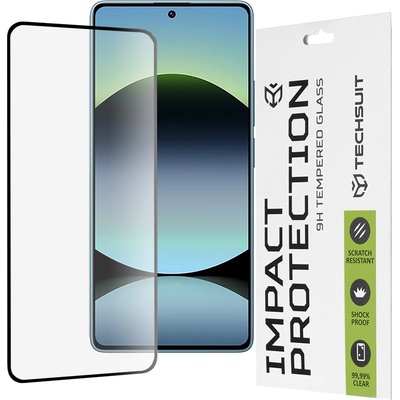 Techsuit - 111D Full Cover / Full Glue Glass - Xiaomi Redmi Note 14S - Черен