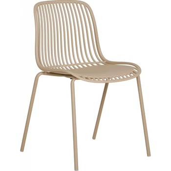 House Nordic Zahradní jídelní židle BRANSON plast a kov pískový
