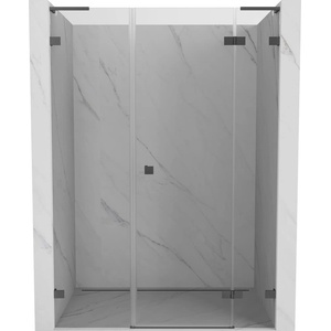 Mexen Lunar L десни врати за душ кабина 135 см, прозрачни, gun metal - 834SL-135-050-95-00-P (834SL-135-050-95-00-P)