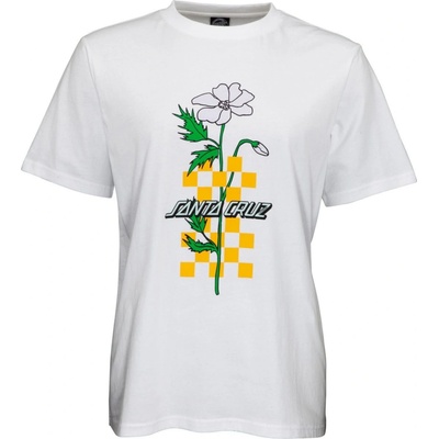 Santa cruz CHECKERBLOOM STRIP TEE White