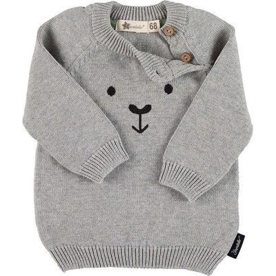Sterntaler Сив детски пуловер мече, Sterntaler