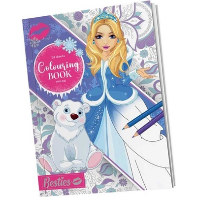 Moxy Книжка за оцветяване Besties, A4, 24 страници (5525100187)