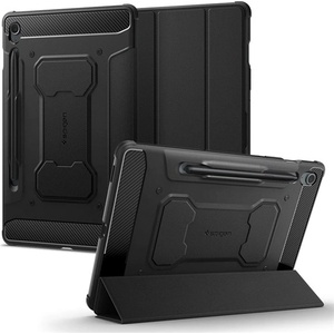 Spigen Samsung Tab S10 FE WIFI SPIGEN RUGGED ARMOR PRO калъф с активен FLIP, поставка за молив, черен ACS06857 (ACS06857)