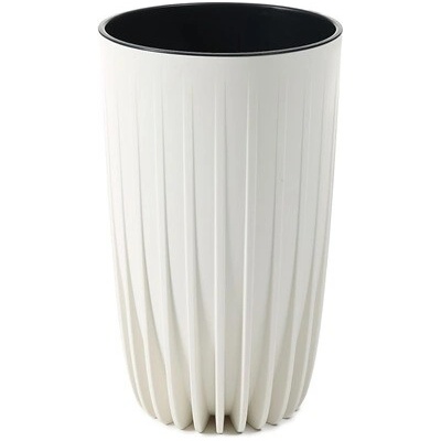 Lamela Kvetináč Mira eco recyklovaný biely 25cm