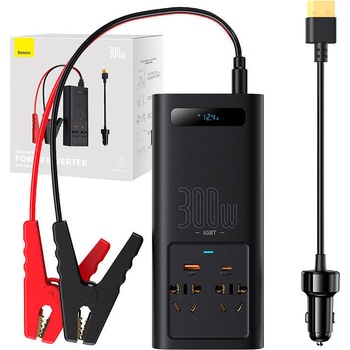Púzdro Auto Power Invertor Baseus IGBT 300W 220V CN / EU Plug Černá CGNB010101
