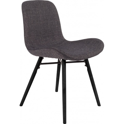 White Label Living Lester nohy dřevo tmavě šedý látkový potah