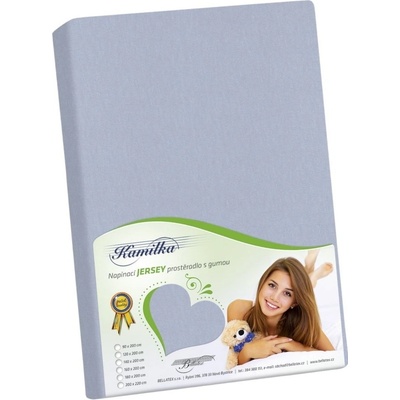 Bellatex jersey prostěradlo šedé 90x200