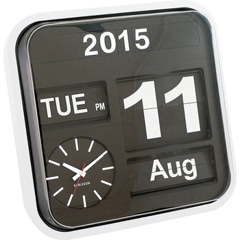 Karlsson Стенен часовник Big Flip бял (KA4203)