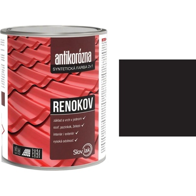 Renokov antikorozní barva na kov 2v1 10kg 0199 Černá