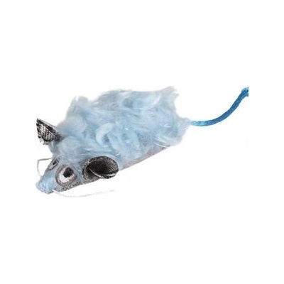 Flamingo hračka pro kočku myška s catnipem modrá 14 cm