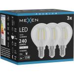 Mexen Vintis 3x LED нажежаема крушка E14, G45, 2W, Неутрална - 4000K, 240 lm, прозрачна (L156-E14-0240-00x03)