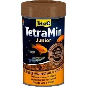 TETRA TetraMin Junior - пълноценна храна под формата на микро люспи за бебета риби над 1 см, съдържаща висококачествени, функционални хранителни вещества - кутия 100 мл