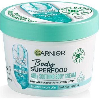 Garnier Body Superfood Гел-крем за тяло, алое и магнезий, 380 ml