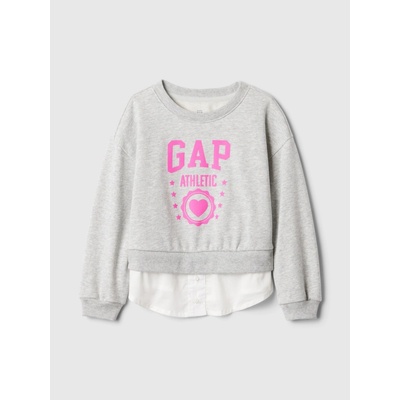 GAP Baby sweatshirt with logo Girls šedá