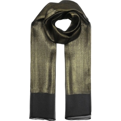 Classic Scarf třpytivá černá zlatá šála s hedvábím