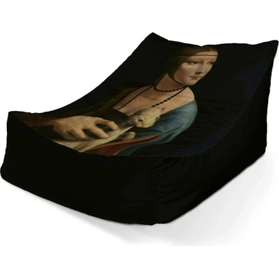 Sablio sedací vak lounge dáma s hranostajem Leonardo da Vinci 80 x 95 x 50 cm