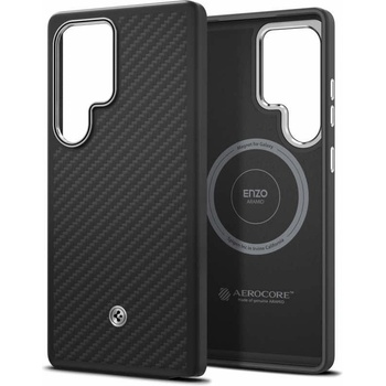 Spigen Enzo Aramid MagSafe Case - кевларен кейс с MagSafe за Samsung Galaxy S25 Ultra (черен)
