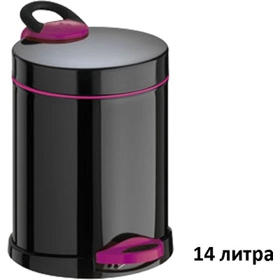 Кош с педал Meliconi 140156 кръгло 14 l Чер/ви (2707054-0813)
