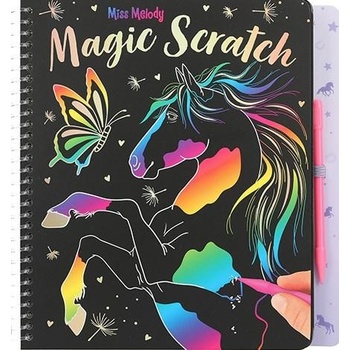 Škrabací zošit Miss Melody s dúhovým podkladom