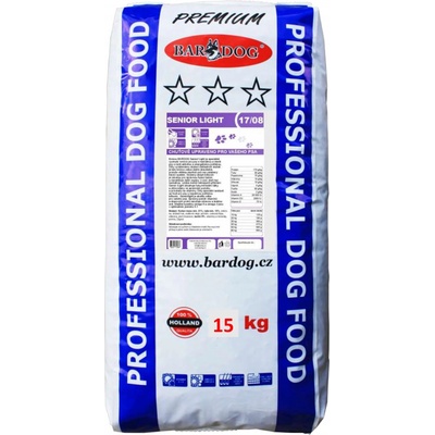 Bardog Premium Senior Light 17/08 kuřecí 15 kg