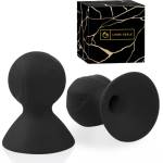  Вакуумни вендузи за зърна, 2 броя - Nipple Suckers Black (LIEBESE063)