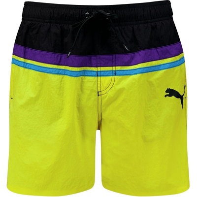 PUMA Бански гащета Puma Men's Heritage Mid-Length Swim Shorts - Yellow/Peacoat