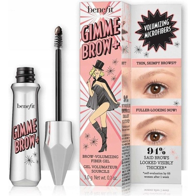 Benefit Objemový gel na obočí Gimme Brow+ Brow Volumizing Fiber Gel 06 Warm Black Brown 3 g – Zboží Dáma