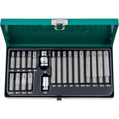 Sada bitů RIBE M5 M13 délky 40 a 75 mm s adaptéry 21 ks Jonnesway S29H4121S