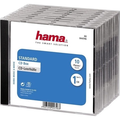 Hama CD BOX náhradní obal, 10ks/bal, transparentní/černá – Zboží Živě