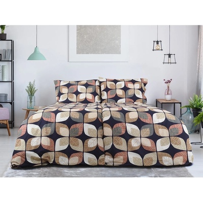 B. E. S Кафяво единично крепирано спално бельо 140x200 cm Autumn Leaf - B. E. S (1-003-0154)