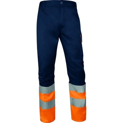 Delta Plus M1PA2HVCL1 reflexné nohavice fluo oranžová/námornícka modrá