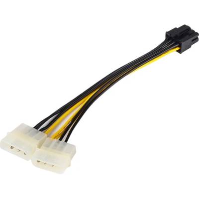 BlackBird Захранващ кабел 2x4 пина Molex мъжки към 8 пина EPS мъжки, 15 cm BH1505 (BH1505)